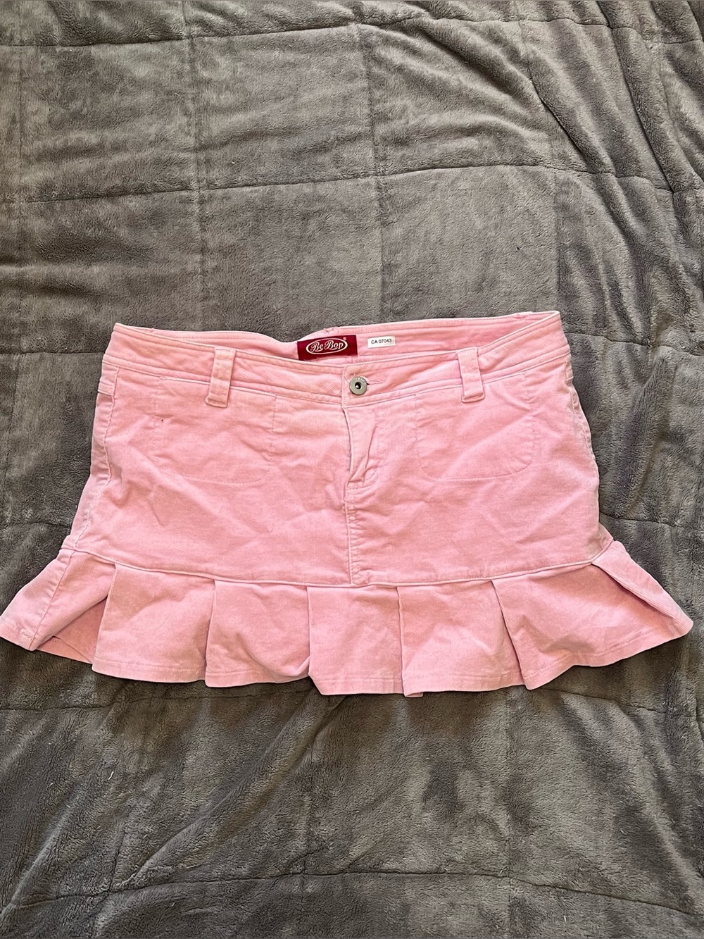 Vintage Pink Corduroy Mini Skort